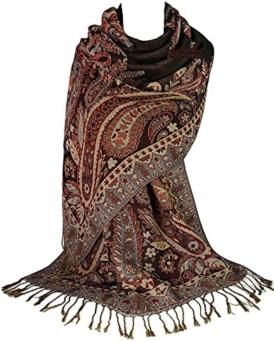 GFM® Floral Mosaic Pattern Pashmina Style Scarf Shawl (MSC-A)