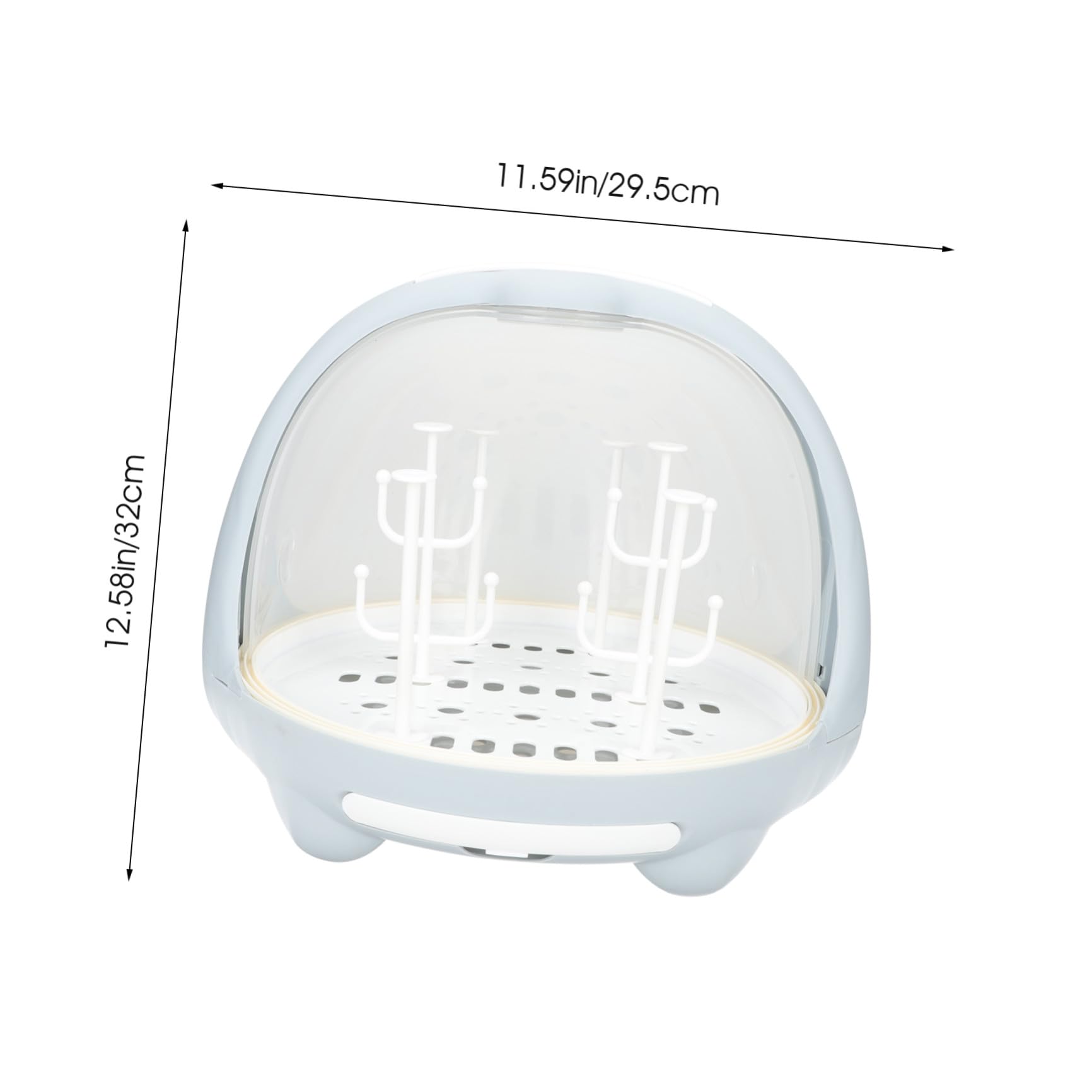PACKOVE Boîte de Séchage pour Bouteilles Bleu en PP, Résistant aux Dommages, Utilisable à Sec et Humide, Organise Biberons et Vaisselle pour Bébé, Cuisine