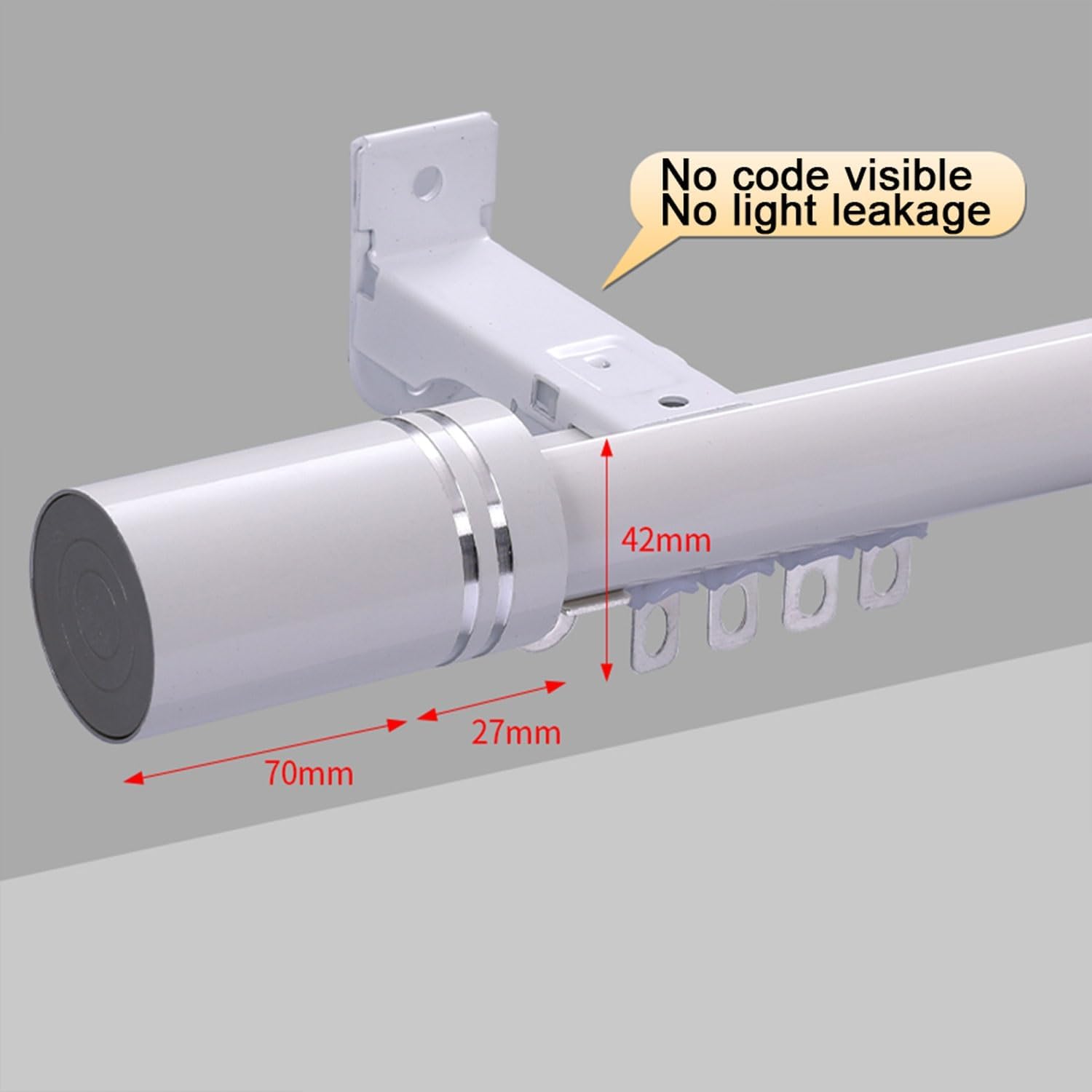 Wall Mount Curtain Rail Track System Aluminum Alloy Roman Rod Heavy-Duty Curtains Rails For Living Room Bedroom Room Divider Privacy Protect Easy Install(White,3.2M/10.4FT)