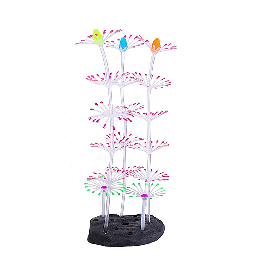 Ancllo Pink Strip Coral Plant Ornament Glowing Effect Artificial Decoration For Fish Tank, Aquarium Landscape –