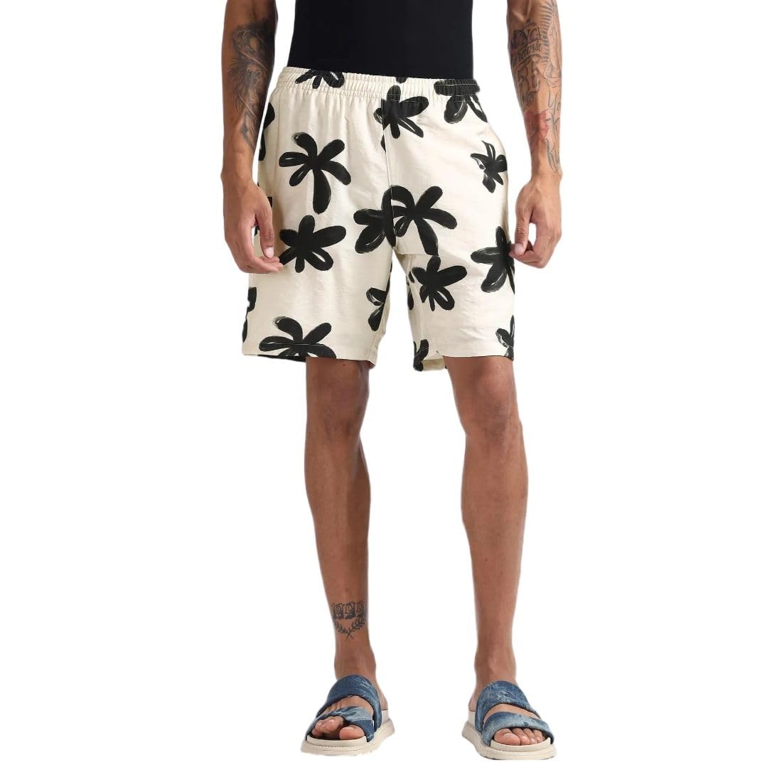 Men's Regular Fit Shorts| Printed | Mid Rise-image-35