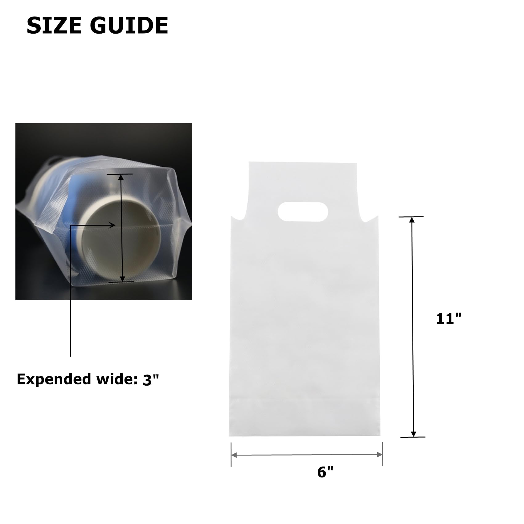 Lot de 500 sacs de transport de boissons en plastique avec poignée, pour emporter des boissons, du café, du jus de fruits, un porte-gobelet unique pour magasins, restaurants