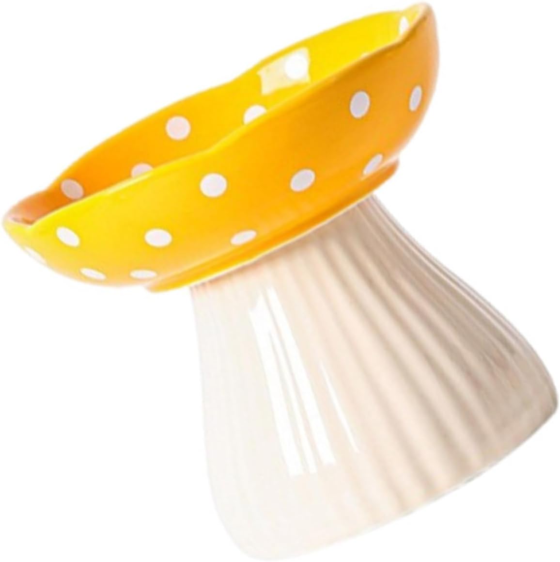 Elevated Mushroom Shape Cartoon Dish Smooth Round Bowl Comfortable Eating Creative Cats Bowl