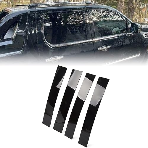 Kojem ピラーポスト 2007-2014 キャデラック エスカレード SUV ESV EXT ドアトリム ピアノカバーキット 4点 光沢ブラック