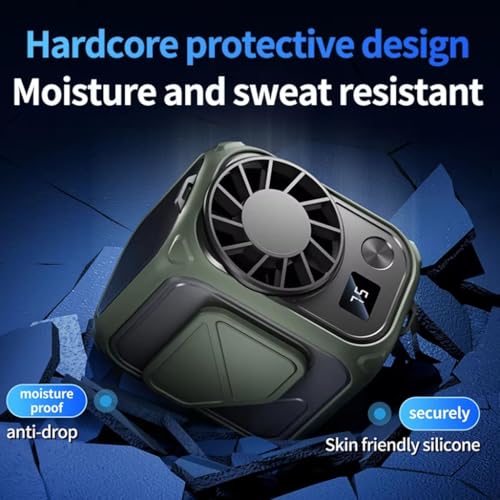 Ventilador de cintura portátil recargable de 6000 mAh en ABS 8
