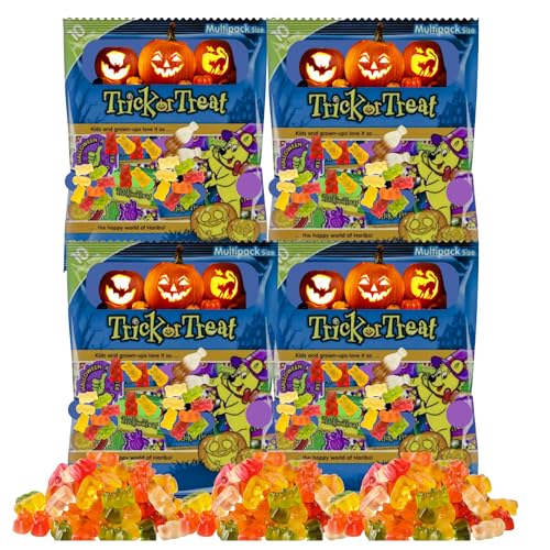 Halloween Trick or Treats Sweet Bundle, 40 Sweets Bags, For Kids & Adults - Spooky Gummy Sweet Treats For Schools, Trick or Treats & Halloween Parties