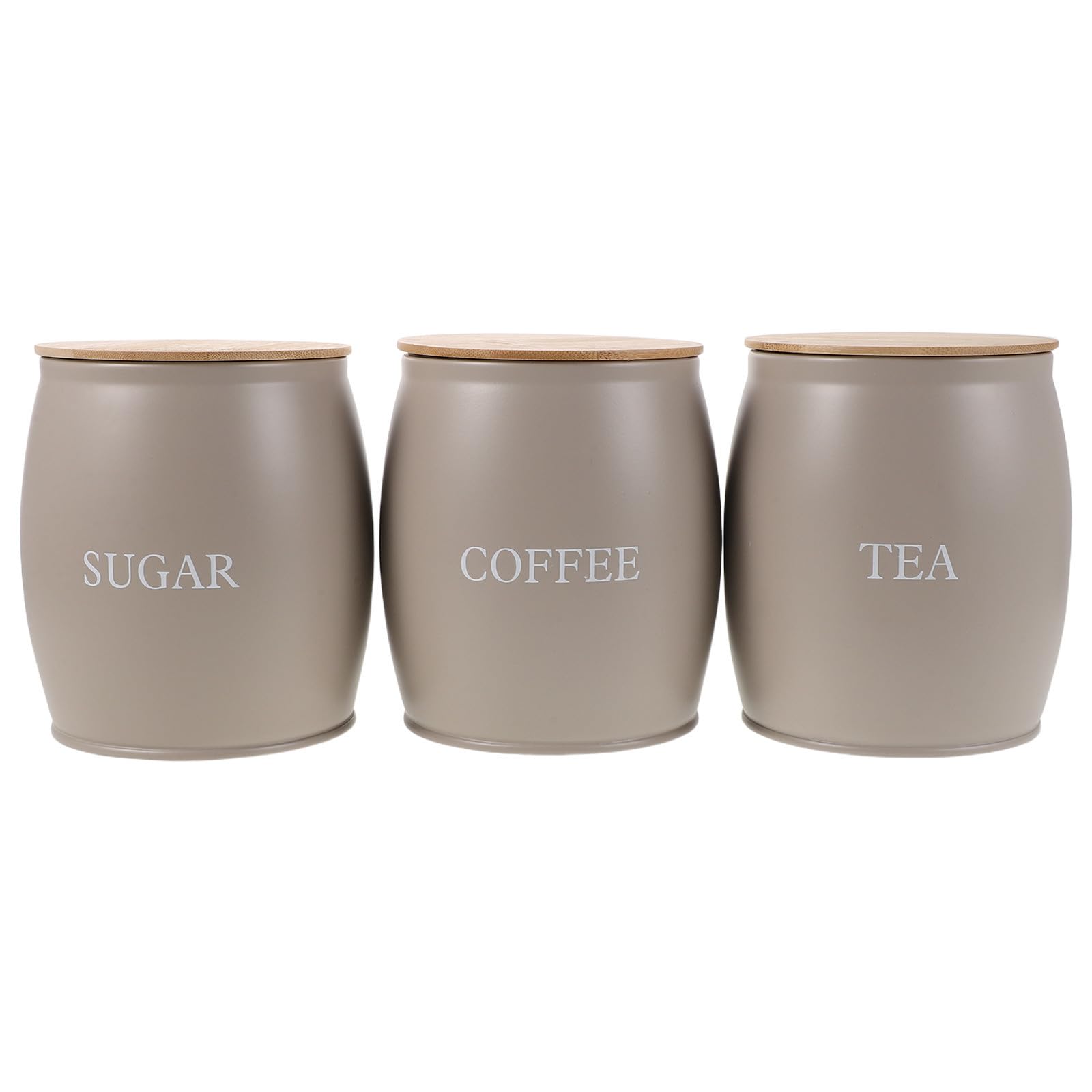Botes de acero inoxidable modernos Luxshiny de 3 piezas para almacenar café sin desgaste