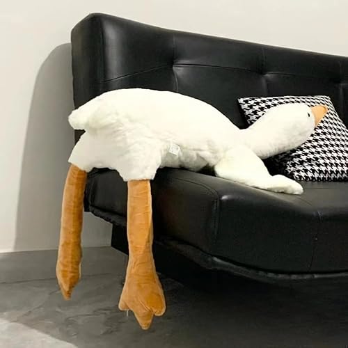 Miniatura 6 de Almohada de peluche gigante de ganso blanco, lindo juguete de pato suave para abrazar, almohada de felpa de cisne para abrazar, regalos para niños y