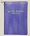 Biblia Bilingue Morada con Dorado RVR/KJV con Cierre