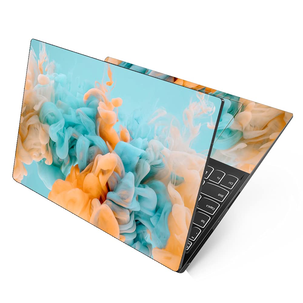 Dzazner Full Panel Laptop Skins Compatible with 13.3, 14.1, 15.6 inch - No Residue, Bubble Free - Removable HD Printed Vinyl/Sticker/Cover Compatible for Dell-Lenovo-Acer-HP (Orange Blue Sky Smoke) (B09GKFKKKM) Amazon Price History, Amazon Price Tracker