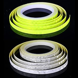 Crosky 8m Fiets Reflectoren Tape, Waterdichte Reflecterende Stickers voor Fietsen, Nacht Verlichte Fluorescerende…
