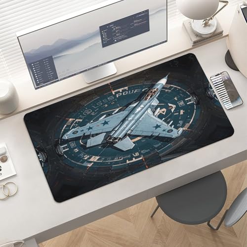 Mouse Pad Grande Gamer Air Force Fighter Jet Rubber miniatura 6
