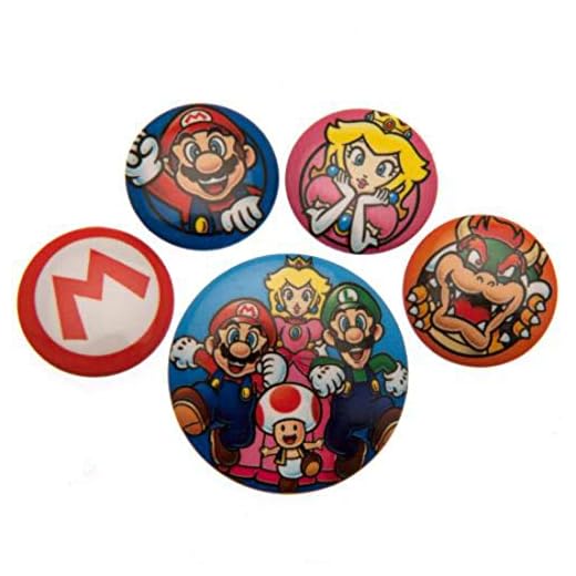 Pyramid International - Insignia de Super Mario, multicolor, 10 x 12,5 x 1,3 cm, BP80440