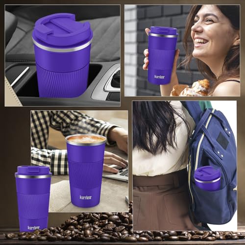 KETIEE Kaffeebecher to go,510ml Thermobecher Kaffee-to-go,Kaffeebecher Thermo,Doppelwandig Reisebecher Travel Mug… – Ansicht 4