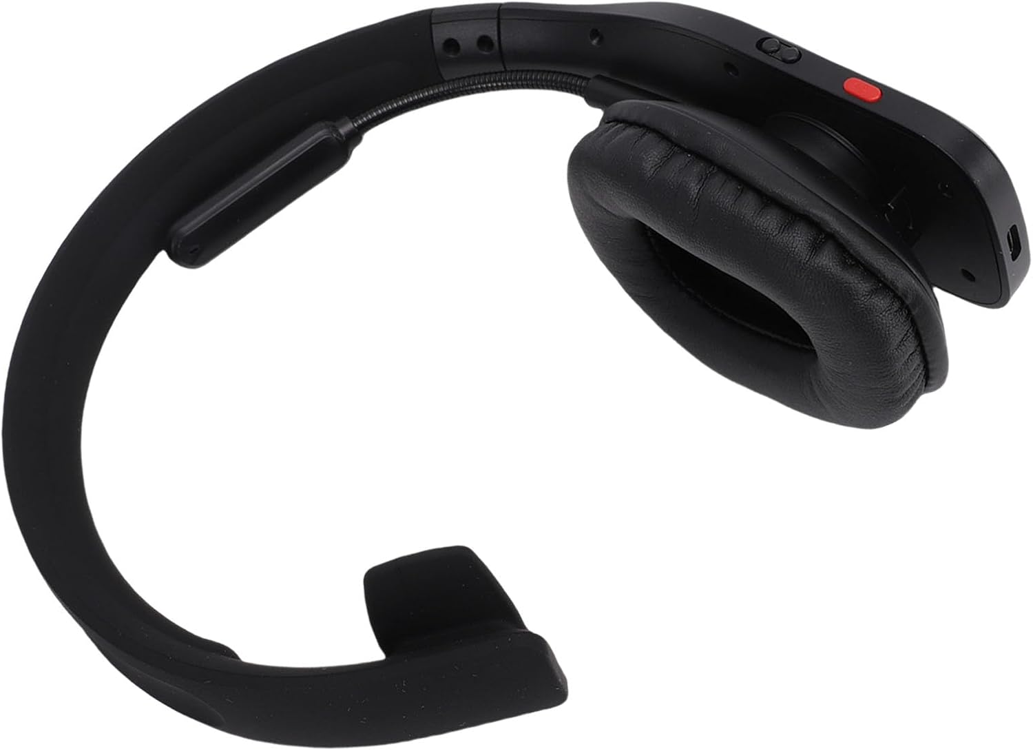 Zopsc Wireless Single Ear Trucker Bluetooth Headset Clear Sound 60 Hours Talk Time Video Conference Remote Workers PCABS Black