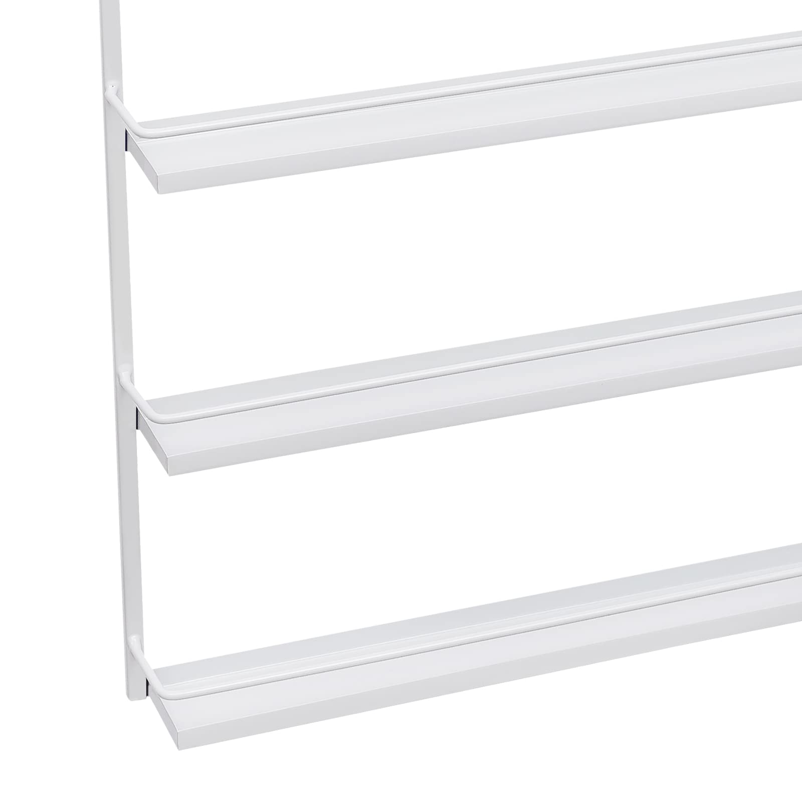 Soporte para esmalte de uñas de 5 niveles, soporte para esmalte de uñas, organizador de pared de metal para esmalte de uñas (blanco)