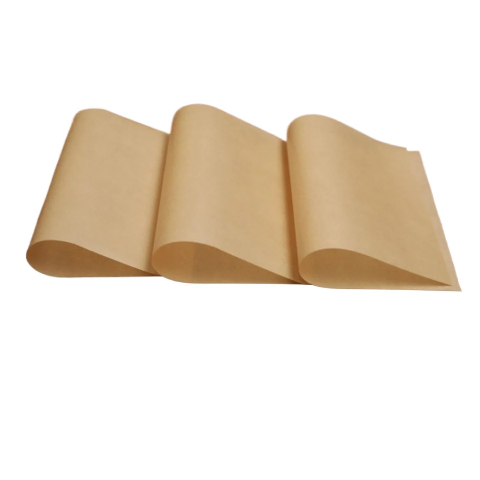 Papel pergamino precortado, compatible con Danjurein, 400 bandejas for hornear sin blanquear de 20x20cm(Brown 20x20cm 400pcs)