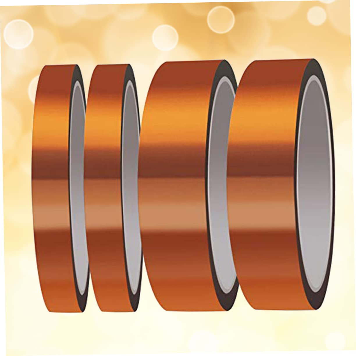 CIYODO Heat-Resistant Tape 4 Rolls High Temp Masking Tape for Soldering Automotive Sensors Easy to Clean No Residue