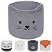 AXHOP Faltbarer Wäschekorb aus Baumwollseil, Spielzeugkorb, Aufbewahrungskörbe für Kinder, Kleidung, Raumdekoration, niedlicher Tier-Wäschekorb, Haustier-Geschenkkorb für Katze, Hund, graue Katze