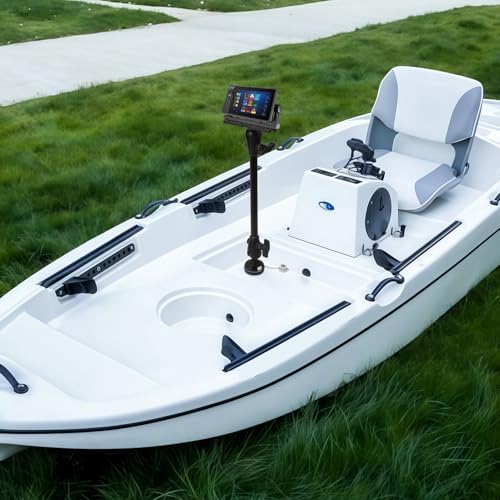 Image of 1.5 inch / C Size Ball Fish Finder Mount, 360Rotation, 2 PCS (18-22 inch) Arm with Base Protection Cover, Marine Electronic /Depth Finder Mount for Boats, Compatible with Garmin, Lowrance, Humminbird and More