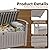 EasyUp 80 Gallon Wood Grain Style Outdoor Storage Bench, Waterproof and Lockable Deck Box Outdoor Storage Furniture for Patio,Garden,and Porch – Perfect for Storing Garden Tools and Cushions(Gray)