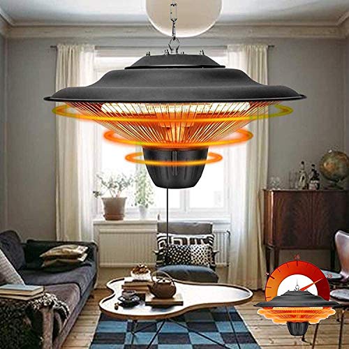Deckenheizstrahler, Infrarot-Heizstrahler, Karbon-Heizelement, 2 Heizstufen: 600, 1500W, Mit Kippschutz, Sofortige Erwärmung, Für Innenhöfe,
