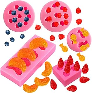Foremki do galaretek w kształcie owoców, silikonowa forma do fondantu, lukru, mini ananasa 3D, truskawki, pomarańczy, borówki, morwy, silikonowa forma na owoce do dekorowania babeczek, czekolady