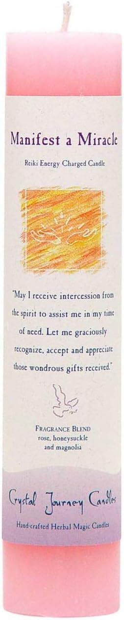 Crystal Journey Herbal Magic Reiki Charged Pillar Candle