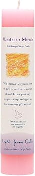CRYSTAL JOURNEY Candle Pillar Manifest Miracle, 1 EA