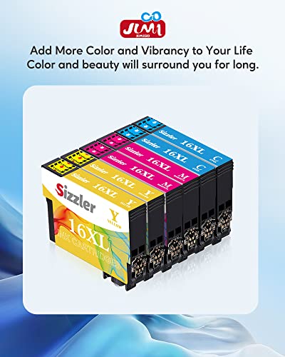 Sizzler Vervanging voor Epson 16XL inktcartridges Compatibel voor Epson Workforce WF-2750 WF-2630 WF-2760 WF-2010 WF-2510 WF-2520 WF-2660 WF-2540 WF-2650 WF-2530 ( 2 Cyaan, 2 Magenta, 2 Geel) - Image 8