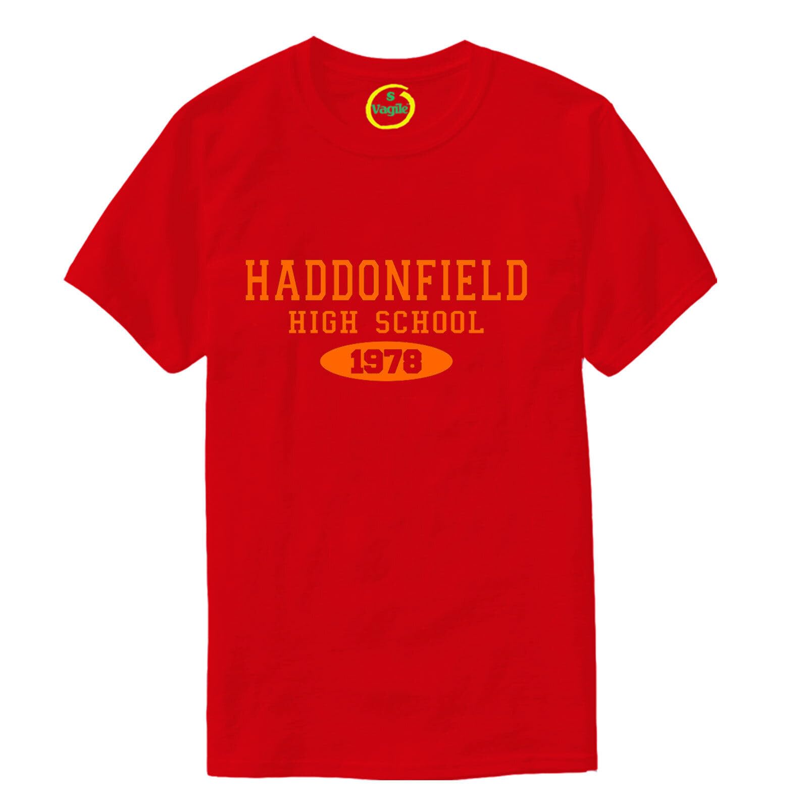 Vagile Michael Myers t-Shirt, Haddonfield High School, Horror Movie, Halloween, Killer Red