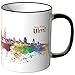 Produktbild WANDKINGS® Tasse, Schriftzug Guten Morgen Ulm! mit Skyline - SCHWARZ