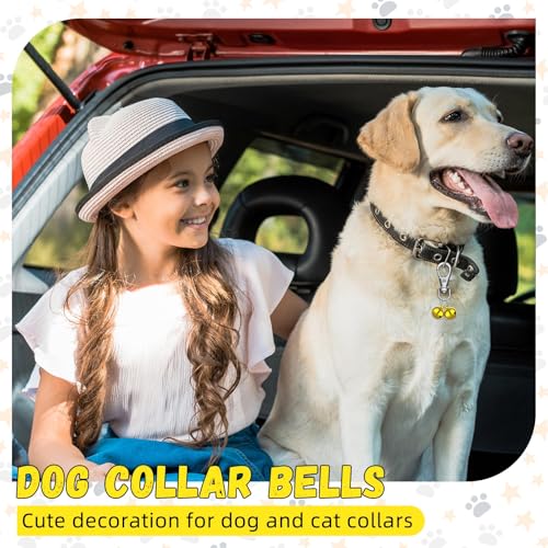 Landical 28 Sets Pet Bells for Dog Cat Collar, Loud Charm Pet Pendant Accessories Pet Tracker with Stainless Steel Keychain, Save Birds, for Cats, Dogs and Deaf or Elderly Pets