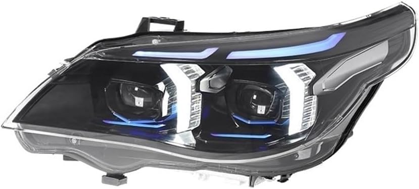 Compatible For BMW 5 Series E60 2003-2010 Headlight Assembly Modification Dual Color Daytime Running Light Lens