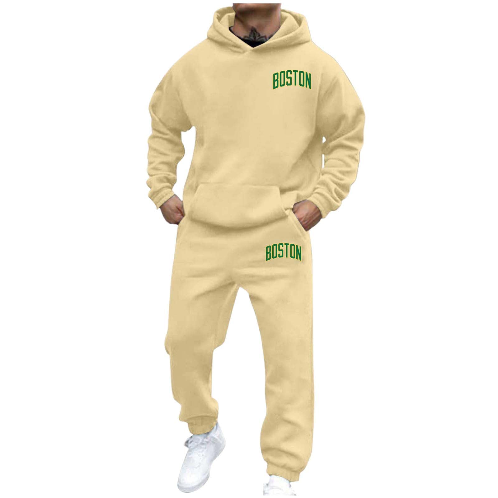 Tuta Felpa Con Cappuccio Uomo E Donna – Stampa Lettere, Manica Lunga, Moda Invernale Casual E Sportiva - copertina