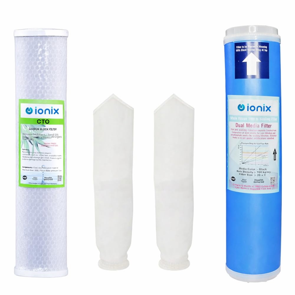 IONIX Water Purifier Service Kit for Sky Tank Filtration System, Water Softener, 1 Year Service Kit for Sky Tank Filter, Replacement Cartridge Set for Effective Filtration (Multicolor, Pack of 1)-picture-27