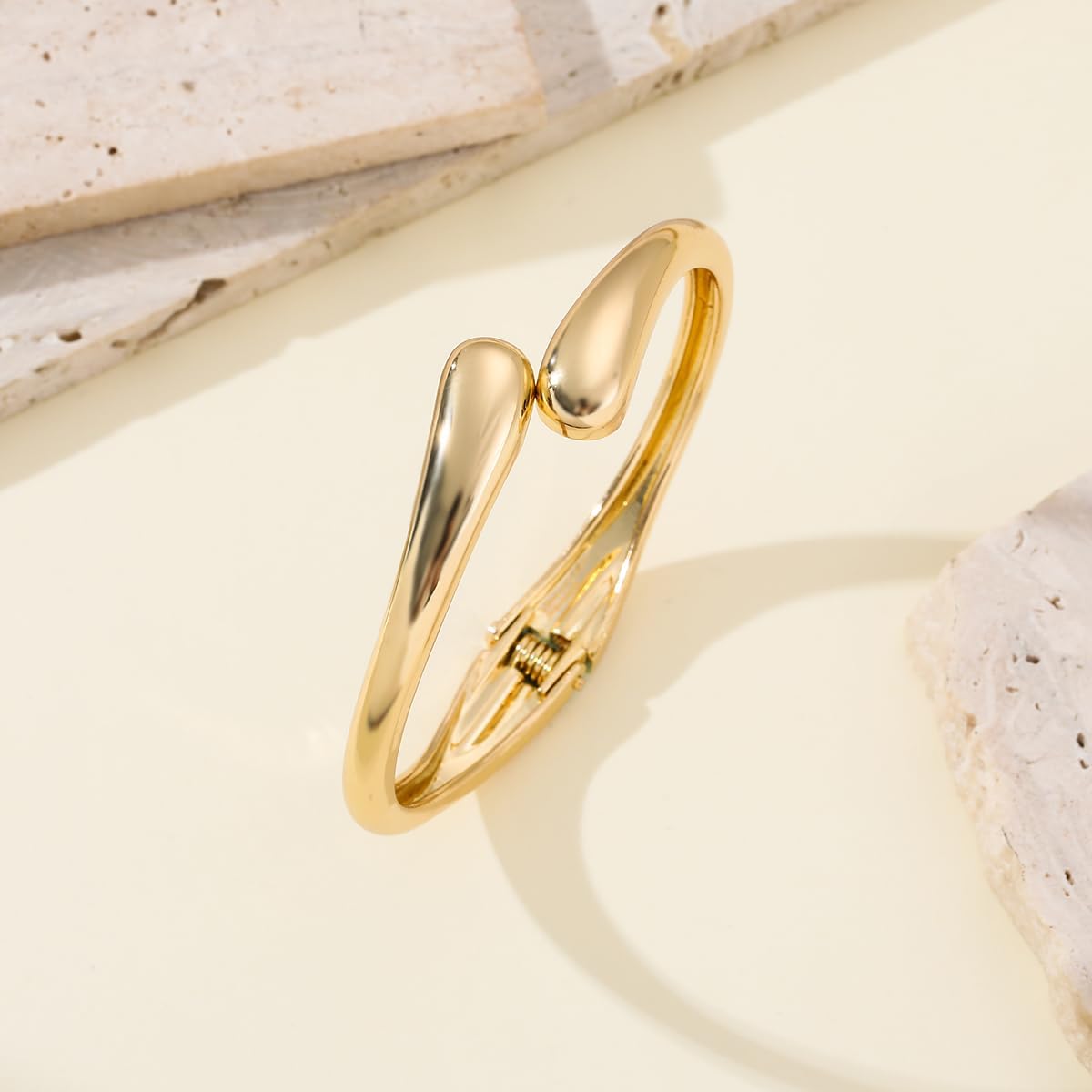 Chunky Gold Bangles Bracelets for Women Gold Cuff Bracelet Set Waterproof Non Tarnish Stack Bracelet for Women Gifts - Image 6