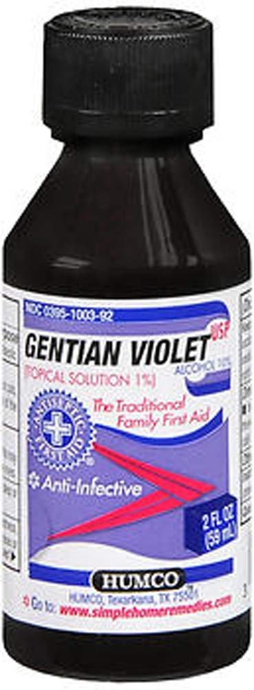 Humco Gentian Violet Topical Solution 1% USP - 2 oz, Pack of 3