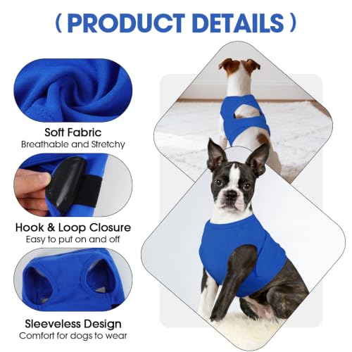 Image of BRKURLEG Chest Recovery Suit for Dogs, Chest Wound Cover, Blue XS