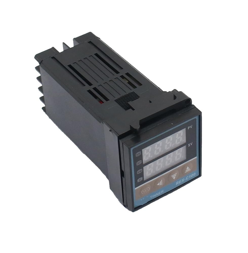 REX-C100 Digital PID Temperature Controller Thermostat SSR output Max.40A SSR Relay K Thermocouple Probe IDGTTLDF(C100 set 3)