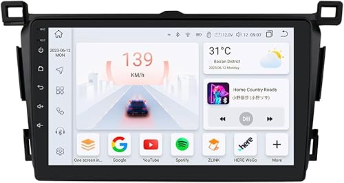 Miniatura 1 de Estéreo de coche Android 12 de 8 núcleos 4+32 GB para Toyota RAV4 2013-2018 9 "QLED in-Dash navegación GPS con CarPlay Android Auto Radio Bluetooth