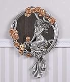 spiegel jugendstil Material: Polystein Spiegel Jugendstil Wandspiegel Frauenfigur Relief Secession Wanddeko Palazzo Exklusiv