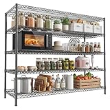 REIBII 55.5' W Storage Shelves 3200LBS Metal Shelving 5 Tier...