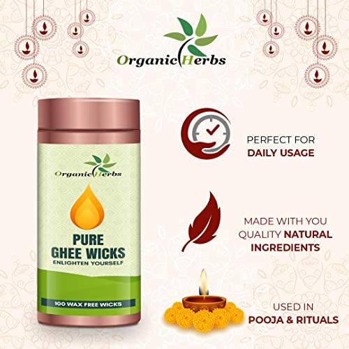 Mechas de Ghee Puras para Pooja Diya Batti 100 piezas miniatura 5