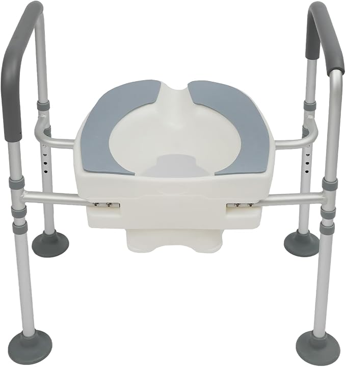 Asiento Elevado para Inodoro con Manijas y Estructura de 4 Patas miniatura 4