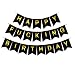 Threemart Happy FING Birthday Decorations Banner,Funny 21st 30th 40th 50th Black Birthday Premium Quality Party Supplies