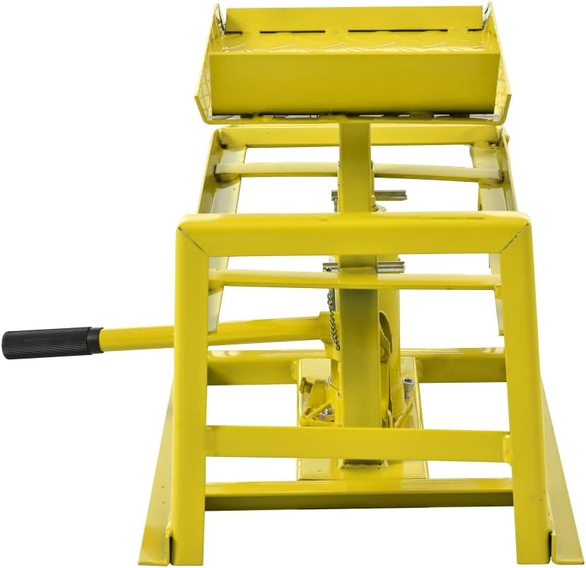 5 Ton Hydraulic Car Truck Service Ramps (2-Pack) - 10,000 lb Capacity, Steel Automotive Lifts for Garage Repair and Maintenance (Yellow + Iron, L(in.): 45.00 W(in.): 12.60 H(in.):16.16)