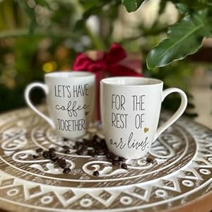Lets Have Together for The Rest of Our Lives Mugs Set Engagement Wedding Gift for Couples, Novelty Valentine Bridal Shower Anniversary Mug Gifts for Couple Newlywed Bride Groom Mr Mrs Lets Have Together for The Rest of Our Lives Mugs Set Engagement Wedding Gift for Couples Novelty Valentine Bridal Shower Anniversary Mug Gifts for Couple Newlywed Bride Groom Mr Mrs