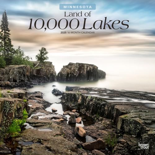 Land of 10000 Lakes | Minnesota Places | 2025 12 x 24 Inch Monthly Square...