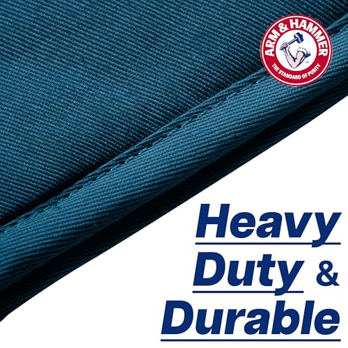 Arm & Hammer Striped Oven Mitts, Heat Resistant, Non-Slip Silicone Grip, 2 Pack, Navy - image 5